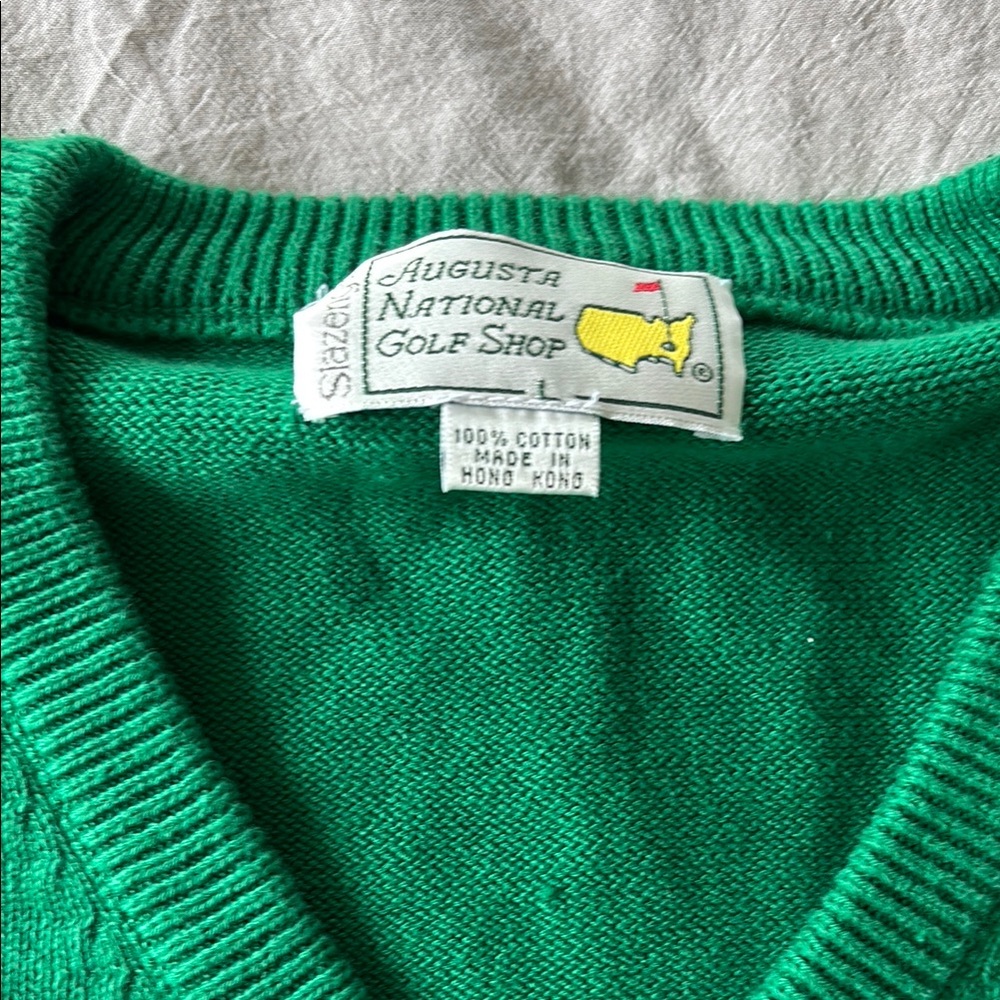 Augusta National Golf Shop Green Sweater EUC